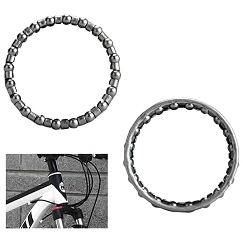 Grasslandy 30 Stück Fahrrad Kugellager Fahrrad Steuersatz Kugelring Vorderradgabel Käfigkugellager 37 mm Stahlkugellager mit 16 Kugeln Käfig Kugellager Lenker Lenkkugellager Stahl Ball Retainer Cover