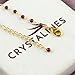 CRYSTALINES Natural Mozambique Garnet Gemstone Cluster Anklet, Handmade Bohemian Jewelry, Gold Plated Rosary Chain, January Birthstone, Delicate Ankle Bracelet for Women, Christmas Day