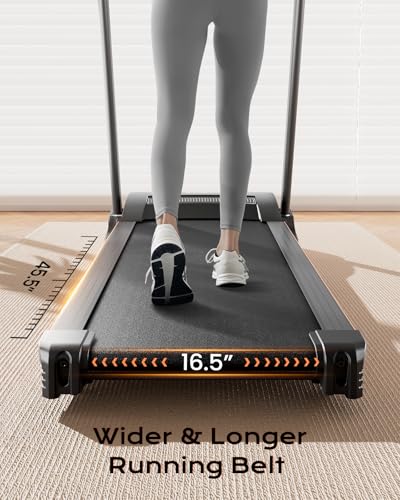 Image of Renestar Treadmills for Home, Foldable Treadmill with 15% Auto Incline, Folding Treadmills for Running Walking, 300LBS Capacity, 3.0 HP Motor, 10MPH, Bluetooth Speaker, Pulse Monitor