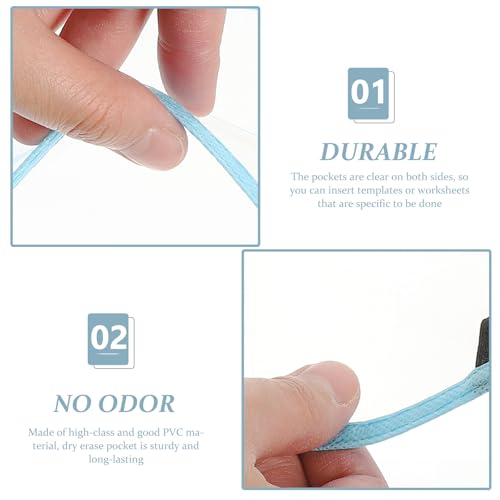 Fundas transparentes de PVC de borrado en seco reutilizables protector de hojas multifunción 3