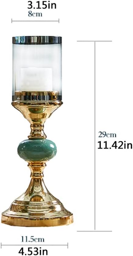 Candlestick Holders Pillar Candle Holder with Glass, Hurricane Candle Holder for Wedding Anniversary Housewarming Party Table Centerpieces Candle Holders (Size : B)