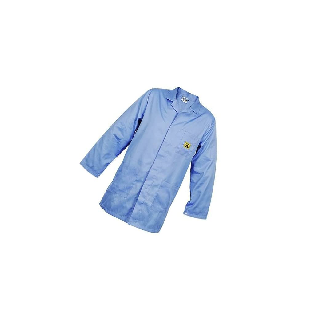 ESDCOAT-B-XL Kittel ESD XL (unisex) IEC 61340-5-1 blau 1-100MΩ REECO