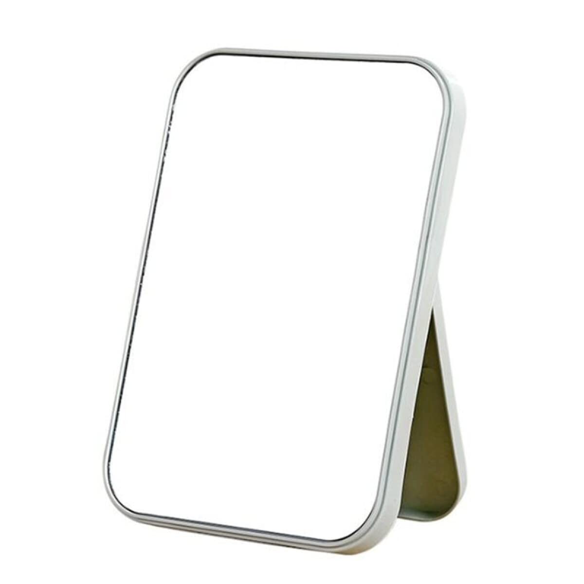 Leeonz Makeup Mirror Rectangular Vanity Mirror with Folding Bracket Table Desk Mirror with Stand for Girl Women Desktop Simple Dressing Mirror (Blue)-image-21
