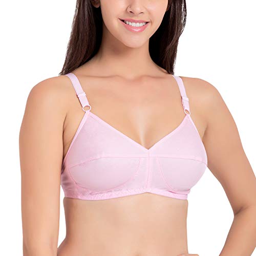 Image of SOUMINIE Women's Pure Cotton Non-Padded Full Coverage Flexi-Fit Everyday Bra | Women's /Ladies /Girls | Best Comfort Bra | Regular Use Bra | Shaper Bra | Comfortable Bra