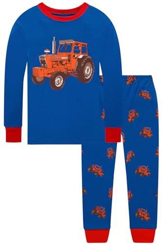 4 Pieces Boys Pajamas Toddler Boys Long Sleeve Cotton Pjs Kids Sleepwear Sets 24Months-12Years3