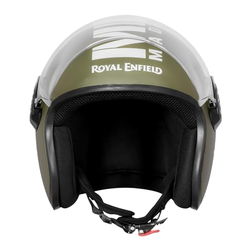 Image of Royal Enfield Copter of Solid ID ABS MT BG XL62 Helmet | Certification: ISI & DOT | Type: Open Face | Material: ABS
