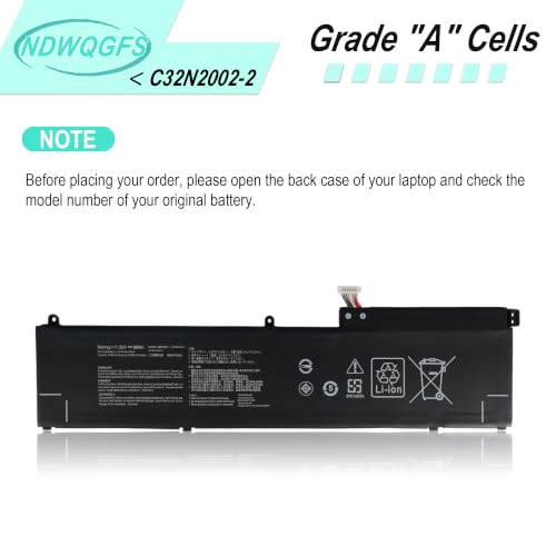 Image of C32N2002-2 Laptop Battery for Asus ZenBook Pro 15 Flip OLED UP6502ZA UP6502ZD Series 11.55V 96Wh 6-Cell Replacement Compatible with 0B200-04230000 3ICP7 /54 /64-2