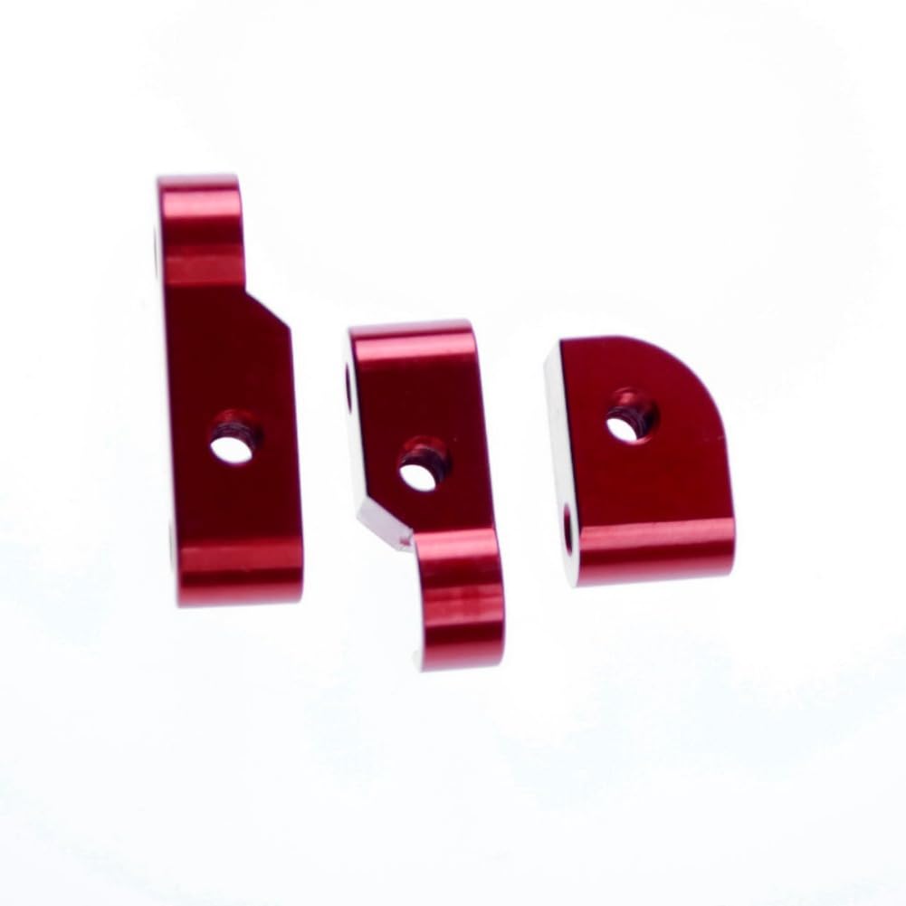 FLMLF Alloy Fuel Tank Roof Bracket Fixing Block Kit for 1/5 Hpi RV Km Baja 5b 5t 5sc RC CAR Parts (Red)