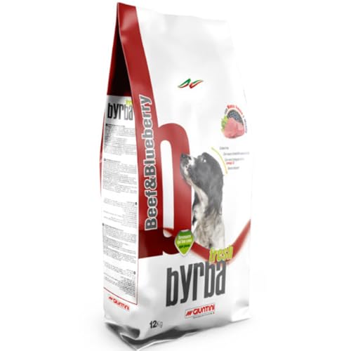 Byrba Fresh Beef & Blueberry 12kg Alimento completo per cani di tutte le taglie, con manzo fresco e mirtilli