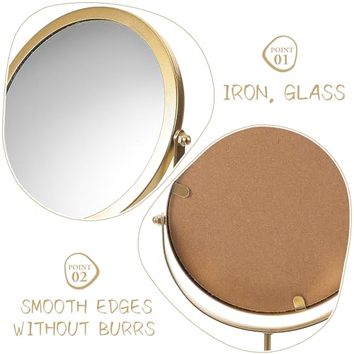 Espejo de maquillaje redondo NIYANGLE, un regalo elegante para el tocador 4