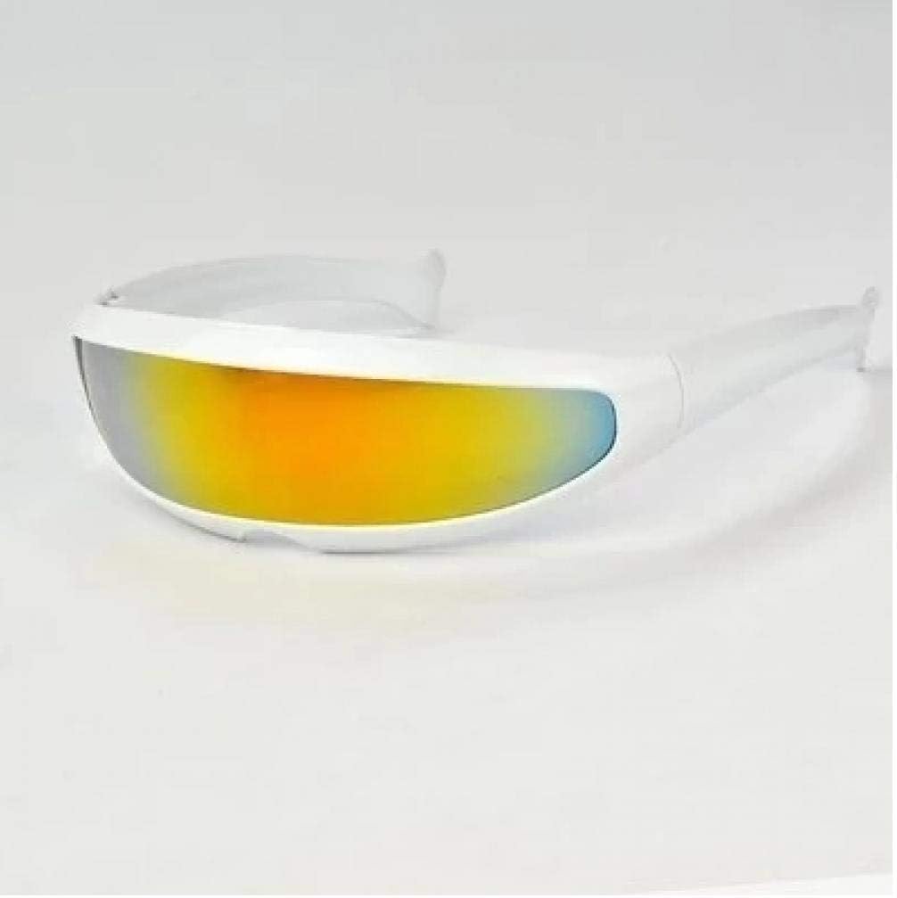 Froiny Futuristic Sunglasses Narrow Eyeglasses Mirror Lens Glasses Photo Props Party Toys Costume Eyewear : Clothing, Shoes & Jewelry