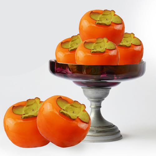Tuxiaobu Artificial Fruits Vegetables Persimmons for Decoration Lifelike Faux Fake Persimmon Imitation Fruit Vegetable Decorations for Kitchen Home Party Pub Ornament Photography Prop - 8 Pcs Tuxiaobu Artificial Fruits Vegetables Persimmons for Decoration Lifelike Faux Fake Persimmon Imitation Fruit Vegetable Decorations for Kitchen Home Party Pub Ornament Photography Prop - 8 Pcs