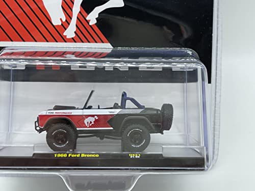M2 Machines 1966 Ford Bronco escala 1:64 negro rojo
