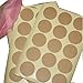Egurs 120 Blanko Papier Kraft Autocollant Craft Emballage Joints Style Vintage Marron, Ronde