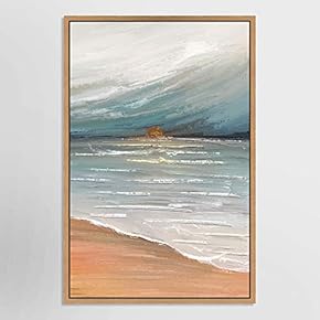 SIGNWIN Framed Canvas Wall Art Sunrise on Ocean...