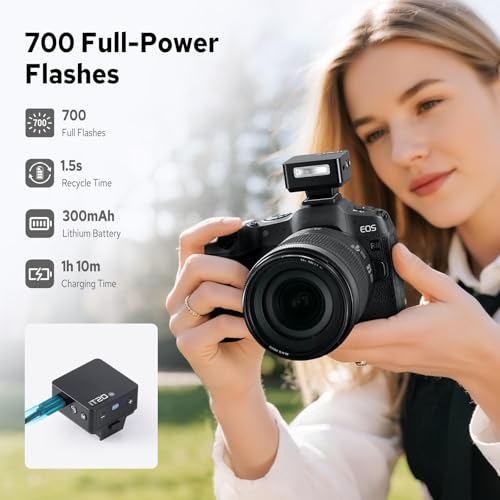 Image of Godox iT20 iT20-N Flash for Nikon, Mini TTL Flash with Intuitive Screen, 1.5s Recycle, 700 Full Power Flashes, USB-C Charge, Built-in Battery, GODOX iT20N iT20 N Pocket Flash Speedlight (Black)