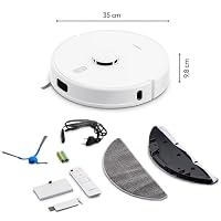 MEDION Saugroboter mit Lasernavigation und Wischfunktion X41 SW (Starke 8000Pa Saugkraft, 2in1 Roboterstaubsauger, präzise Kartenerstellung, Go & No Go Bereiche, mehrere Etagen) – Ansicht 7