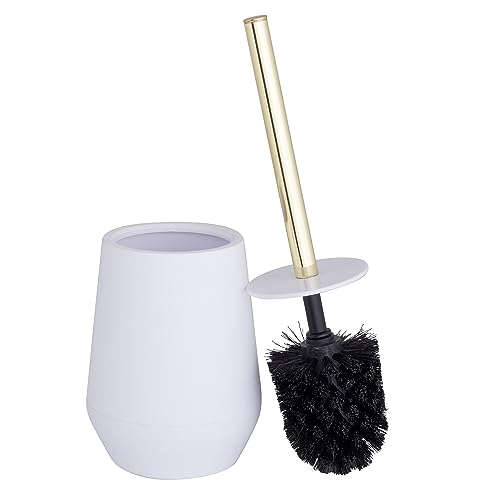 Image of Bath Bliss Soft Toilet Brush | Bathroom Cleaning | Rust Resistant | 360 Degree Bristle Brush | White