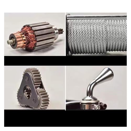 Cabrestante eléctrico 12V 4000 lbs cuerdas sintéticas miniatura 2