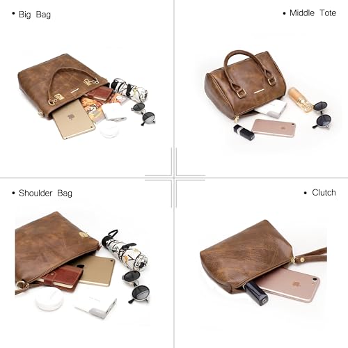 Image of 2E-youth Designer Purses and Handbags for Women Satchel Shoulder Bag Tote Top Handle Bag