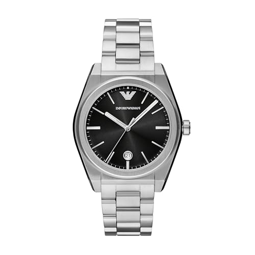 Emporio Armani Mens Three-Hand Date Stainless Steel Watch (Model: AR11622)