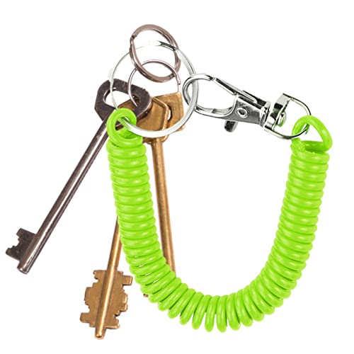 Cordón En Espiral Con Resorte - Soporte Para Llavero Retráctil | Cable En Espiral Para Llaves, Proyectos De Bricolaje, Decoración, Accesorios Prácticos Para Viajes, Oficina, Asegurando El Almacenamien