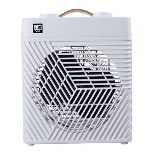 SHXHL20ST - Calefactor con termostato (2000 W, pequeño y manejable, portátil, protección contra sobrecalentamiento y vuelco)