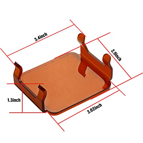 Image of 3 Inch LED Cube Light Amber Covers, LTEODCHEW Yellow LED Pods Covers Square Polycarbonate Lens for 3in LED Cube Fog Lights