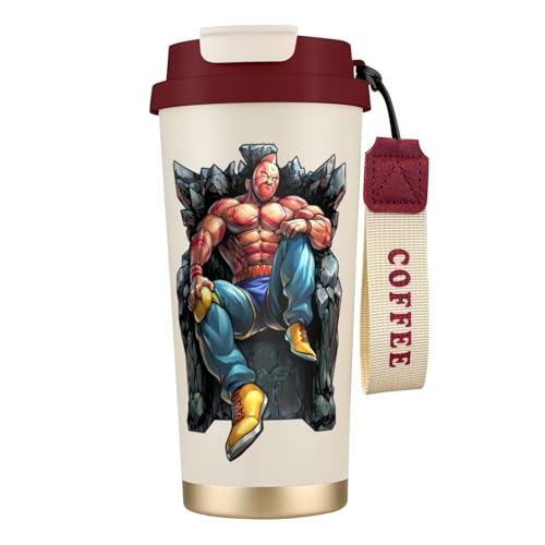 タンブラー コーヒー キン肉マン 水筒 ステンレス ボトル 魔法瓶 オフィス マグカップ カフェマグ 車用 マグボトル 真空断熱 保温 保冷 ふた付き 直飲み 広口 漏れない 二重構造 持ち運び 500ml