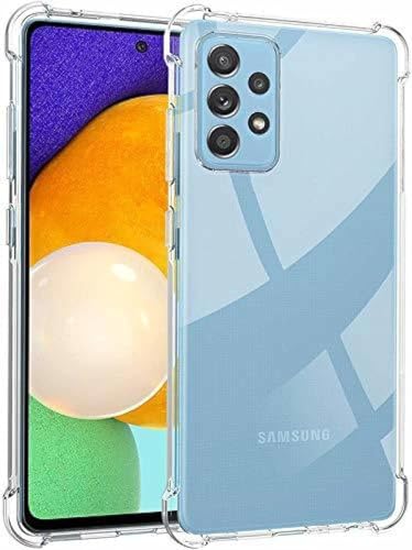 Image of BOXXO Flexible Back Cover for Samsung Galaxy A52 5G | Back Cover Transparent Clear Shockproof Case Four Corner Protection | Slim Protective Mobile Phone Cover for Samsung Galaxy A52 5G