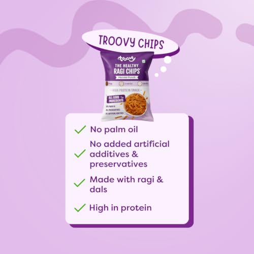 Image of Troovy Healthy Mixed Chips | Tasty & High Protein Snacks | 30% Of Protein Needs | No Palm Oil, Cholesterol or Trans Fats | (Pack of 21)