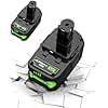 BAVRUY 8.0Ah for ryobi 18v Battery, with ryobi Battery 18v System Cordless Power Tools and Charger, P102 P108 P103 P104 P105 P107 P109 P122(2 pcs)