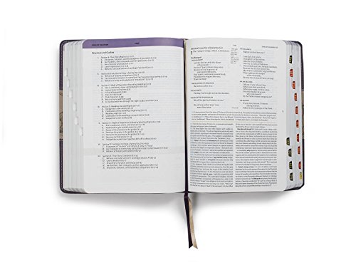 Holman Study Bible: NKJV Edition, Eggplant/Tan LeatherTouch Indexed - Thumbnail 2