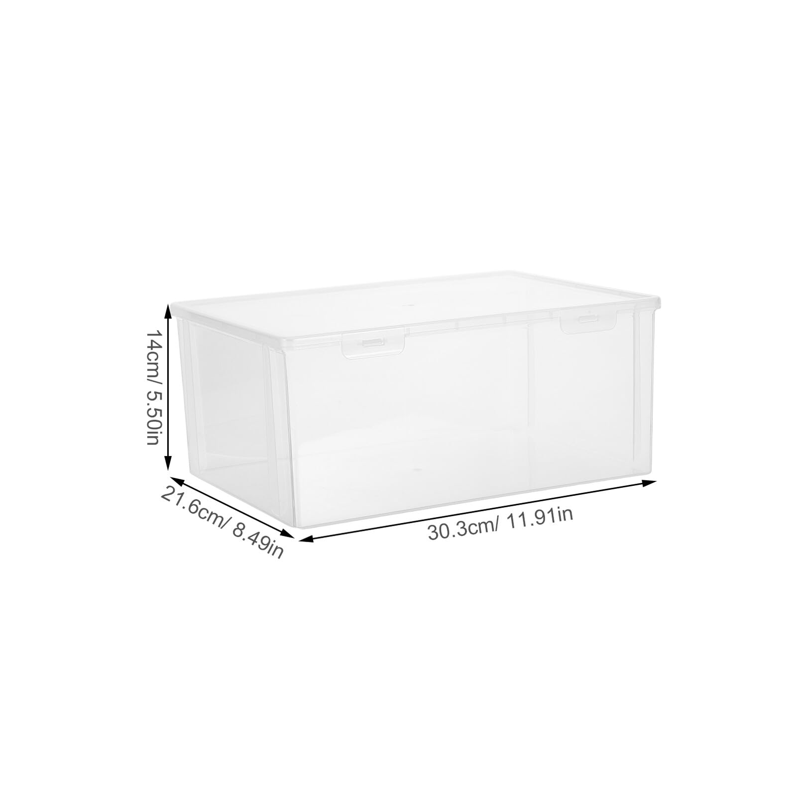 STOBAZA Scatola Portaoggetti Trasparente per CD e Dvd Grande Capacità, Contenitore Impilabile in Plastica Resistente Coperchio, Organizer per Archiviazione Desktop e Custodia per Supporti