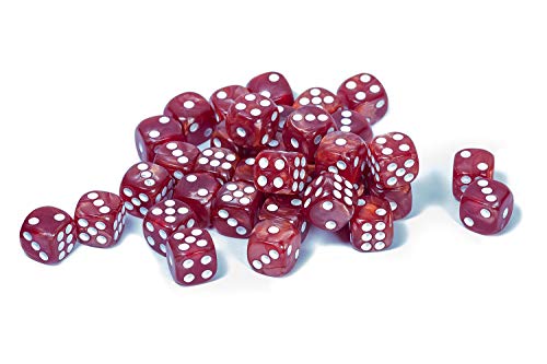 ADC Blackfire Entertainment 91712 D6 Cube Dice Set, Marmorizzato Rossy, 36 x 12 mm