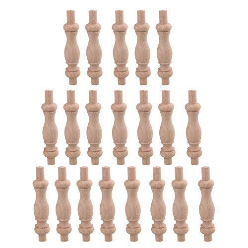 BQLZR H-81 haya madera inacabada Craft Spindles Wood Spindle Balaustre para muebles...