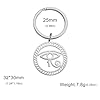 SIPURIS Eye of Horus Keychain for Men Women Evil Eye Pendant Ancient Egyptian Protective Amulet Jewelry Women Men'Gift, Silver, Medium #5