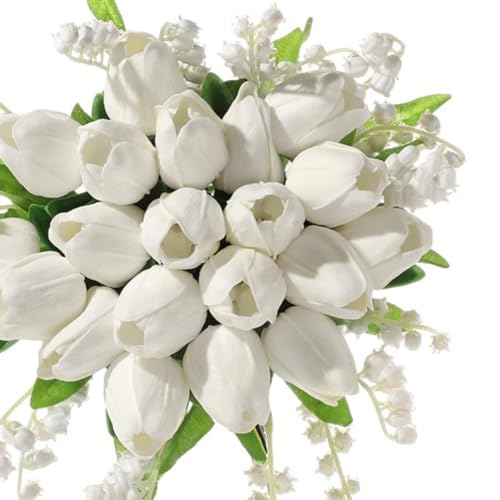 Ramo de tulipanes artificiales elegante con acabado realista premium 7