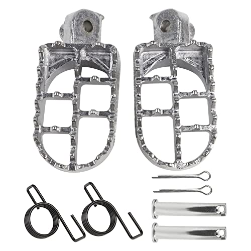 FLYPIG Aluminium Motorbike Offroad CNC Foot Pegs pedals Foot rests 50 KLX110 KLX110L KLX125 KLX125L PW50 TTR110E TTR125 TTR125E TTR125L TTR125LE 198-2014 For Kawasaki Yamaha Silver by FLYPIG - Used condition - US$9.31