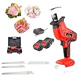 1. 【Performances puissantes】 La scie à os électrique sans fil est équipée d'un moteur robuste en cuivre pur de 30 mm, garantissant une résistance aux températures élevées et une grande stabilité. Sa conception puissante permet de couper facilement la volaille, la viande ou le poisson en morceaux de taille parfaite, qu'ils soient frais ou congelés, ce qui en fait un outil de cuisine indispensable.