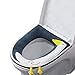 Exbrith 1 Pièces Siège Toilette Étanche Domestique, Siège de WC Universelles avec Fermeture Éclair, Coussin de Siège de Toilette à Coussin Plus Chaud, pour Plupart des Toilettes(No Stickers)