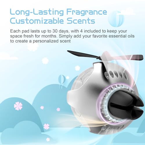 Image of White & Black Bear Car Air Freshener with 6-Color Auto Light Up & 4 Scented Tablets - Subtle Fragrance, Decorative Auto Accessories, Cute Mother's Day and Father's Day Small Gift
