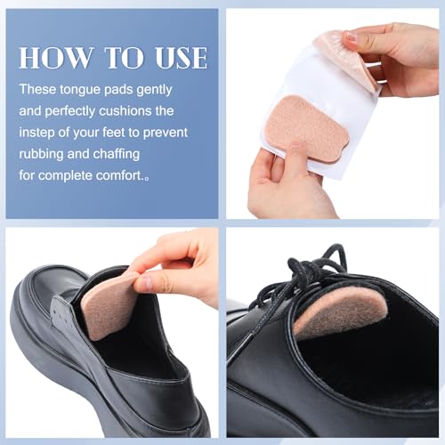 4 pares de almohadillas adhesivas para lengüeta de zapatos miniatura 5