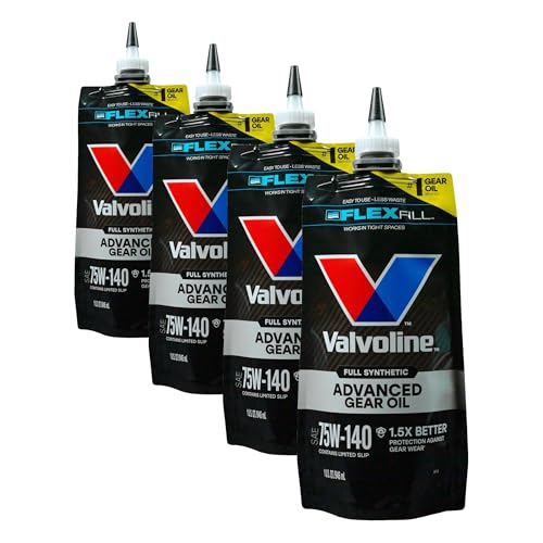Image of Valvoline FlexFill Advanced Full Synthetic 75W-140 Gear Oil 1 Quart Pouch (Pack of 4)