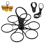 PEAPIN 2 Pack Drinks Carrier Foldable & Rotating Coffee Cup Carrier, Portable 6-Cup Drink Holder for Holidays, Festivals & Sports, Reusable Beverage Tray with Handle for Coffee, Beer & Soft Drinks