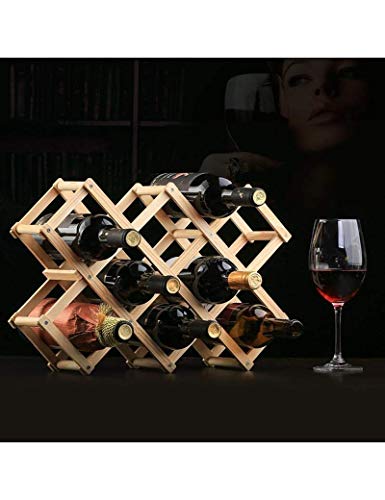 LaseVe Soporte para Botellas de Vino Bajo Gabinete de Madera miniatura 2