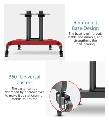 Soporte móvil para TV con ruedas y doble estante miniatura 5