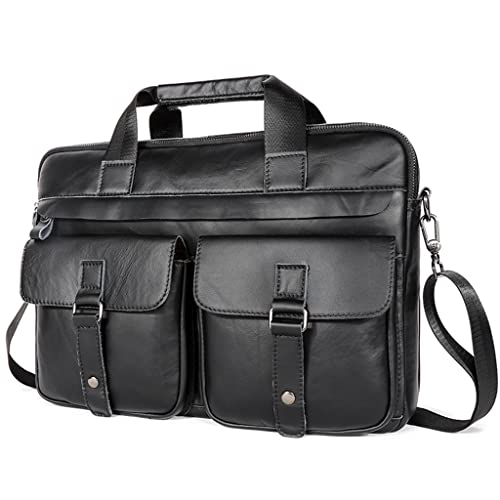 Computer handbag European and American retro leather messenger shoulder bag men's briefcase business
