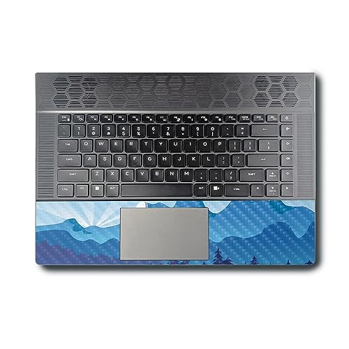 Image of MightySkins Carbon Fiber Skin Compatible With Alienware X16 R1 (2023) Full Wrap Kit - Blue Mountains | Protective Durable Textured Carbon Fiber Finish | Easy To Apply & Change Styles | Made in the USA