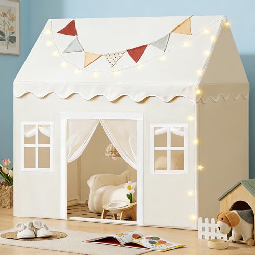 Tiny Land Play Tent with Padded Mat & LED Lights, Kids...